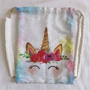 Unicorn 🦄 Drawstring Sequin Backpack 🎒